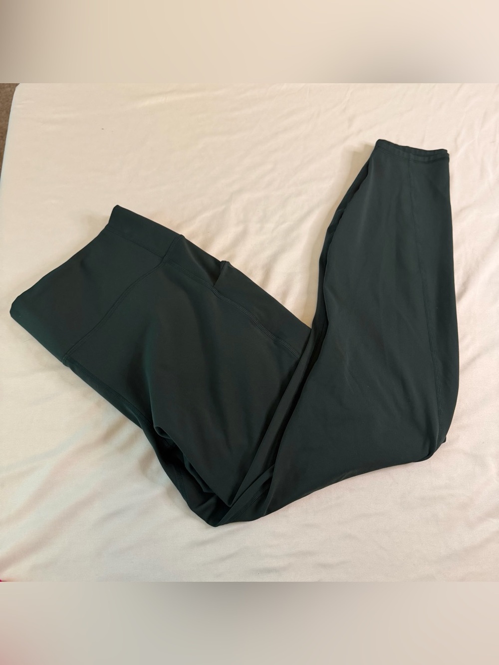 Fabletics PureLuxe High Waisted Pocket Leggings Dark Green Full Length Size M